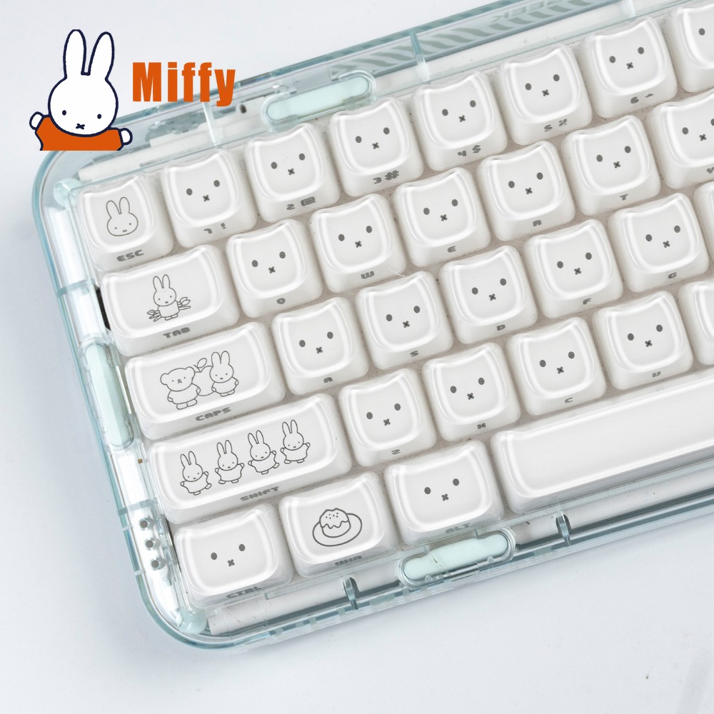 Kawaii Miffy Keycaps Cute Rabb - đánh giá và giá Office Tech