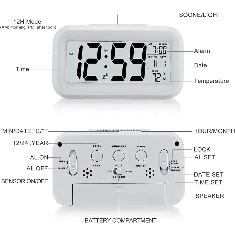 LED Electronic Digital Alarm C - đánh giá và giá Office Tech Gadgets