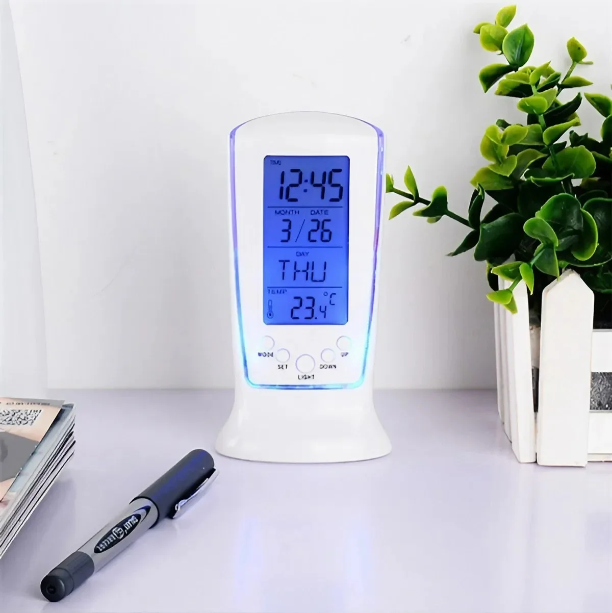Calendar Clock Digital LED Clo - đánh giá và giá Office Tech Gadgets