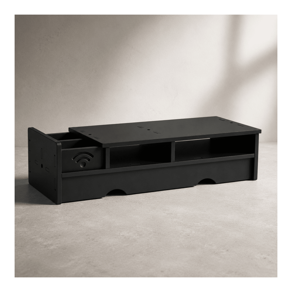 Black Matte WiFi Router Storag - đánh giá và giá Office Tech Set Up
