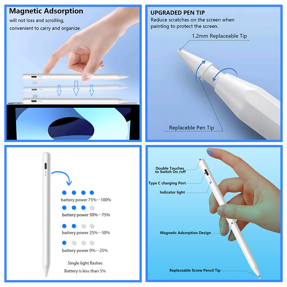 Stylus Pen For 2025 iPad Apple - đánh giá và giá Office Tech Gadgets