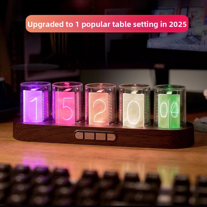 LED Nixie Tube Clock RGB Gamin - đánh giá và giá Office Tech Set Up