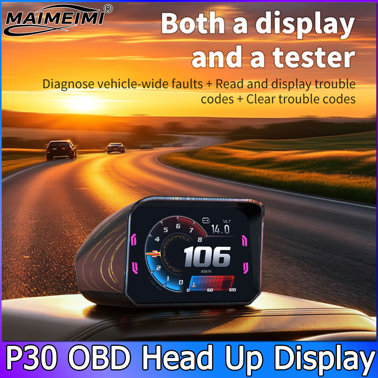 P30 Speedometer RPM Meter HUD  - đánh giá và giá Pc Security Lock