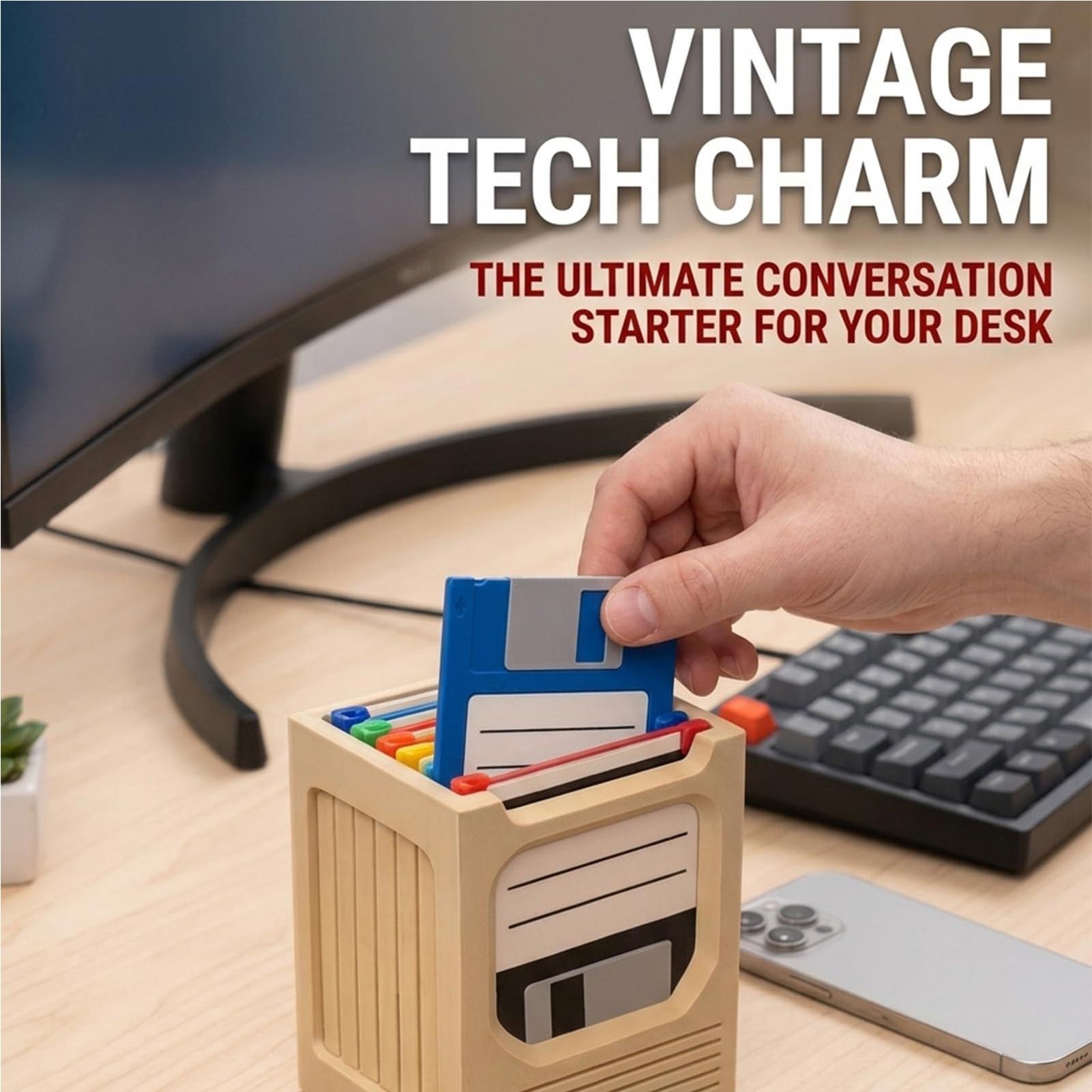 Retro Tech Coaster Holder Set  - đánh giá và giá Office Tech