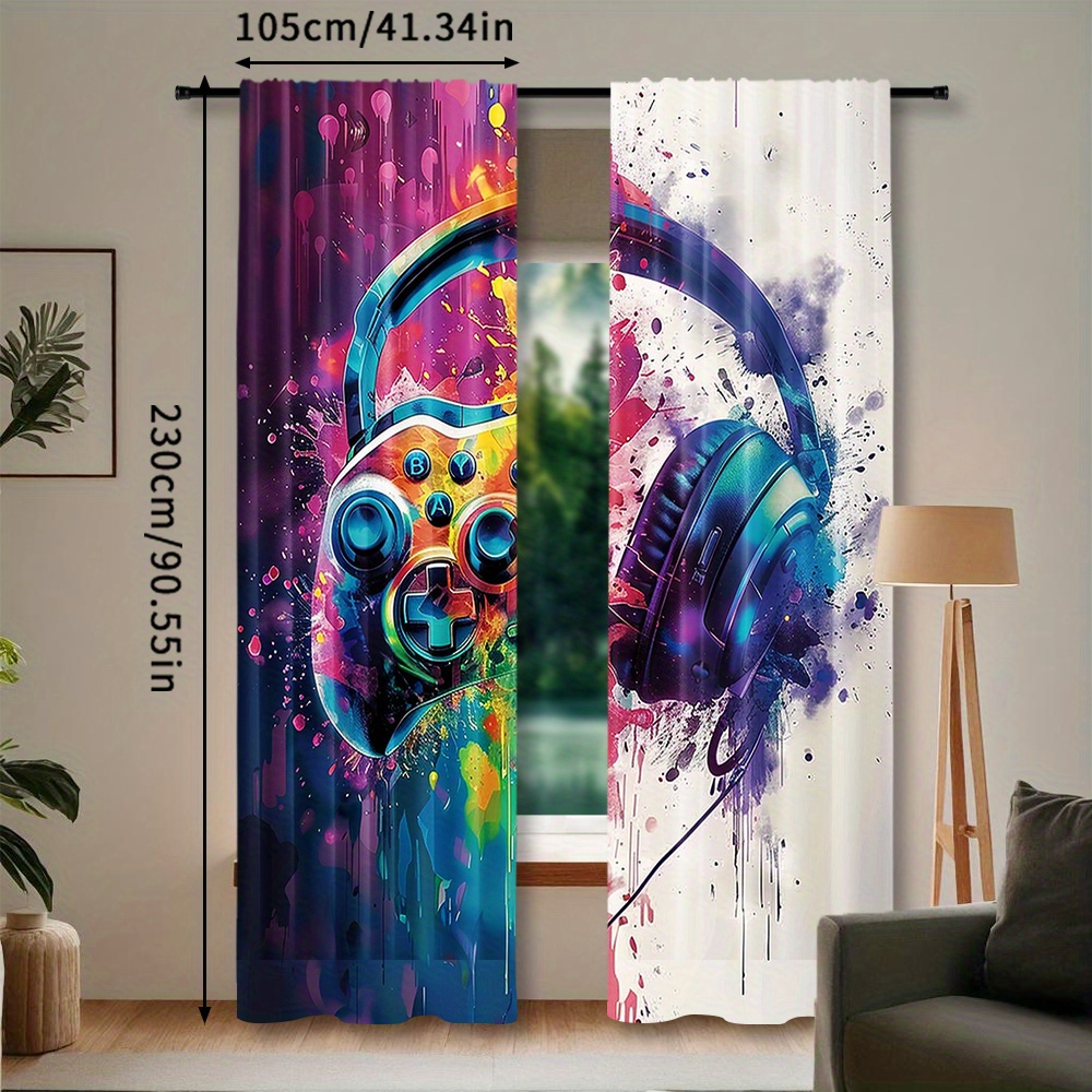 Gaming Controller Curtains Hea - đánh giá và giá Office Tech Design